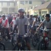 Dandim 0615 Kuningan saat mengikuti fun bike di Bandung.